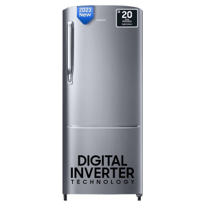 SAMSUNG 183 Litres 3 Star Direct Cool Single Door Refrigerator with Anti-Bacterial Gasket (RR20C1723S8/HL, Elegant Inox)