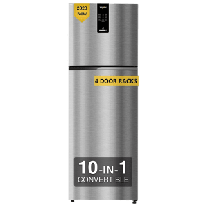 Whirlpool Intellifresh Pro 308 Litres 2 Star Frost Free Double Door Convertible Refrigerator with 6th Sense Technology (Grey)