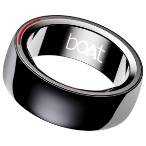 boAt Gen 1 Smart Ring with Activity Tracker (Size 7, 5ATM Water Resistant, Charcoal Black)