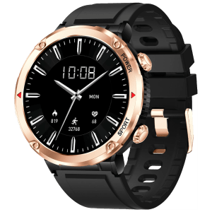 FIRE-BOLTT Sphere Smartwatch with Bluetooth Calling (40.6mm HD Display, IP68 Water Resistant, Black Strap)