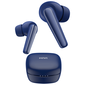 Mivi Duopods N5 TWS Earbuds with AI Noise Cancellation (13mm Driver, Blue)