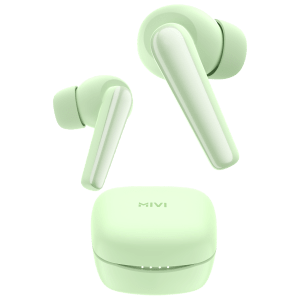 Mivi Duopods N5 TWS Earbuds with AI Noise Cancellation (13mm Driver, Lush Green)