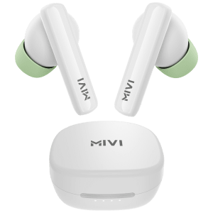 Mivi DuoPods N2 TWS Earbuds with AI Noise Cancellation (IPX4 Water Resistant, Fast Charging, White)