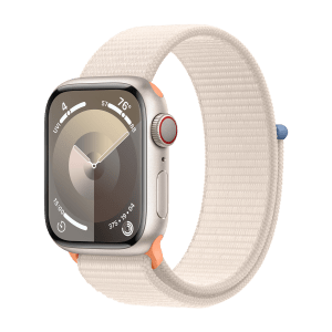 Apple Watch Series 9 GPS+Cellular with Starlight Sport Loop - S/M (41mm Display, Starlight Aluminium Case)