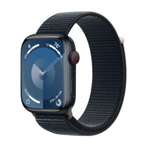 Apple Watch Series 9 GPS+Cellular with Midnight Sport Loop - M/L (45mm Display, Midnight Aluminium Case)