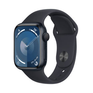 Apple Watch Series 9 GPS with Midnight Sport Band - M/L (41mm Display, Midnight Aluminium Case)