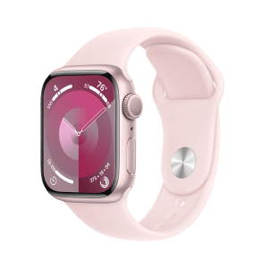 Apple Watch Series 9 GPS with Light Pink Sport Band - M/L (41mm Display, Pink Aluminium Case)