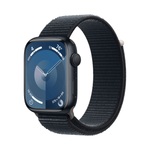 Apple Watch Series 9 GPS with Midnight Sport Loop - M/L (45mm Display, Midnight Aluminium Case)