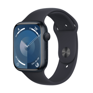 Apple Watch Series 9 GPS with Midnight Sport Band - S/M (45mm Display, Midnight Aluminium Case)