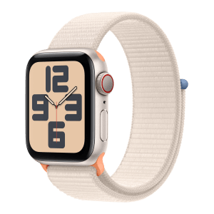 Apple Watch SE GPS+Cellular with Starlight Sport Loop - S/M (40mm Display, Starlight Aluminium Case)