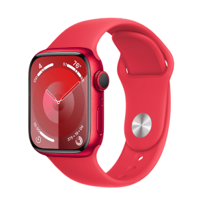 Apple Watch Series 9 GPS with Red Sport Band - S/M 41mm Display, Red Aluminium Case)