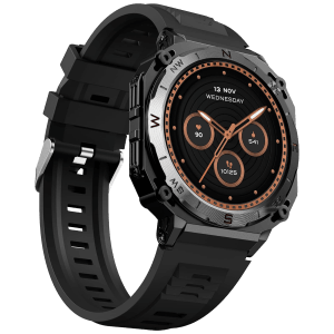 boAt Enigma X500 Smartwatch with Bluetooth Calling (36.3mm AMOLED Display, IP68 Sweat Resistant, Jet Black Strap)