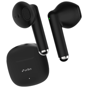 urbn Beat 400 TWS Earbuds with Noise Isolation (IPX5 Water Resistant, Fast Charging, Black)