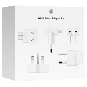 Apple Travel Adapter Kit (Set of Seven AC Plugs, MD837ZM/A, White)