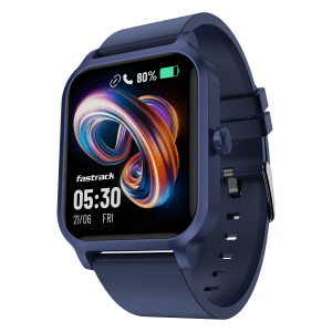 fastrack Rave FX Smartwatch with Bluetooth Calling (46.48mm UltraVU Display, IP68 Water Resistant, Blue Strap)