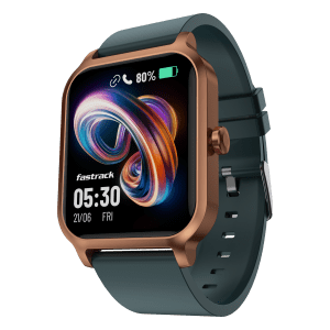 fastrack Rave FX Smartwatch with Bluetooth Calling (46.48mm UltraVU Display, IP68 Water Resistant, Teal Strap)