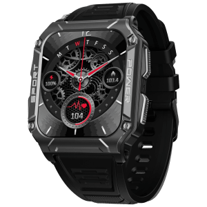 boAt Wave Force 2 Smartwatch with Bluetooth Calling (50.6mm HD Display, IP68 Water Resistant, Active Black Strap)