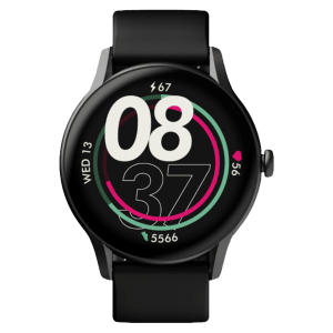 boAt Primia Ace Smartwatch with Bluetooth Calling (36.32 AMOLED Display, IP68 Water Resistant, Charcoal Black Strap)