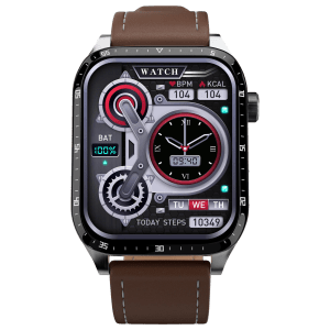 FIRE-BOLTT Atlas Smartwatch with Bluetooth Calling (49.5mm TFT HD Display, IP68 Water Resistant, Brown Strap)