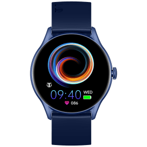 TITAN Evoke Smartwatch with Bluetooth Calling (36.32mm AMOLED Display, IP68 Water Resistant, Blue Strap)