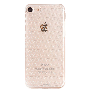 stuffcool Angle Soft TPU Back Cover for Apple iPhone 7, 8 (Unique 3D Design, Transparent)