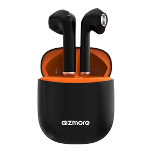 Gizmore 801 Air TWS Earbuds with Environmental Noise Cancellation (IP67 Water Resistant, 25 Hours Playback, Black)