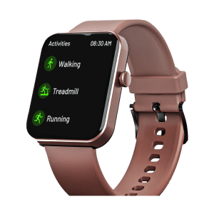 boAt Wave Stride Voice Smartwatch with Bluetooth Calling (46.4mm HD Display, IP68 Water Resistant, Cherry Blossom Strap)