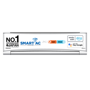 Panasonic 7 in 1 Convertible 2 Ton 3 Star Hot & Cold Inverter Split Smart AC with Google Assistant Support (2023 Model, Copper Condenser, CS/CU-KZ24ZKYF)