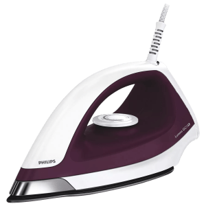 PHILIPS 1100 Watts Dry Iron (American Heritage Golden Sole, GC158/02, Purple)