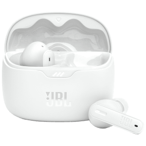 JBL Tune Beam TWS Earbuds with Active Noise Cancellation (IP54 Water Resistant, Fast Charge, White)