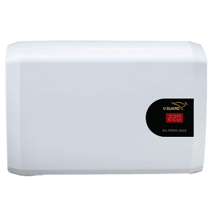 V-GUARD iD4 Prima 2040 12 Amps Voltage Stabilizer For Up to 1.5 Ton Air Conditioner (160V - 280 V, Thermal Overload Protection, White)