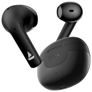 boAt Airdopes Hype TWS Earbuds with Environmental Noise Cancellation (IPX5 Water Resistant, Beast Mode, Opal Black)