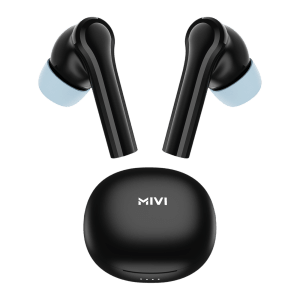 Mivi DuoPods N4 TEDPN4CB TWS Earbuds with Environmental Noise Cancellation (13mm Electroplated Drivers, Black)