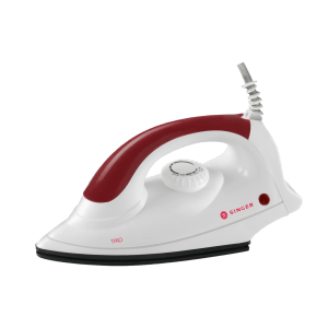 SINGER Trio 1000 Watts Dry Iron (5 Mode, White & Red)