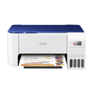 EPSON EcoTank All in One Wi-Fi Ink Tank Printer with Smart Panel App (CIS Sensor, White & Blue)