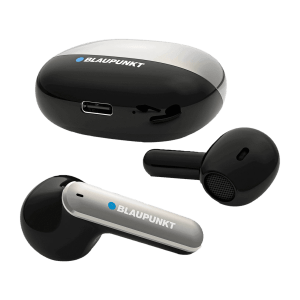 Blaupunkt BTW12 Khrome TWS Earbuds with Environmental Noise Cancellation (TurboVolt Charging, Black)