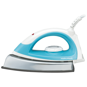 morphy richards Inspira 1000 Watts Dry Iron (Neon Indicator, 500076, White and Aqua)