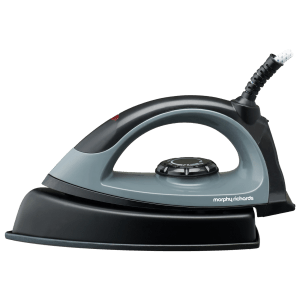 morphy richards Inspira Onyx 1000 Watts Dry Iron (Thermostat Control, 500077, Black and Grey)