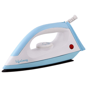 Lifelong 1000 Watts Dry Iron (180 Degree Swivel Cord, LLDI10, Blue)