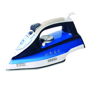 USHA Teflon 2000 Watt 280ml Steam Iron (Ceramic Coated Soleplate, SI3820, Blue)