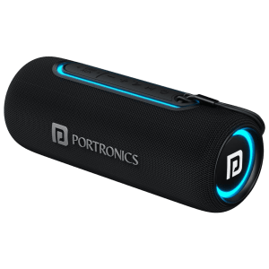 PORTRONICS Resound 2 15W Portable Bluetooth Speaker (IPX5 Water Resistant, 5 Hours Playtime, Black)