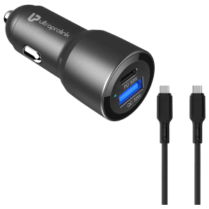 ultraprolink Mach 60 60 Watts 2 USB Ports Car Charging Adapter (Smart IC Technology, UM1158, Black)