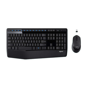 logitech MK345 Wireless Keyboard & Mouse Combo (1000 DPI, Spill Resistant, Black)