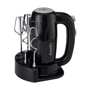 Lifelong Regalia Plus 300 Watt 5 Speed Hand Mixer with 4 Attachments (Overheating Protection, Black)