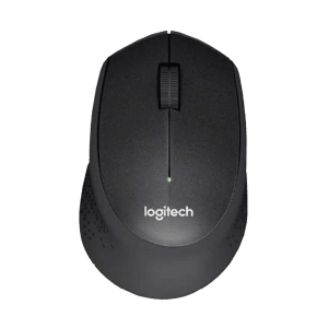logitech M331 Plus Wireless Optical Mouse with Silent Click Buttons (1000 DPI, Plug & Play, Black)