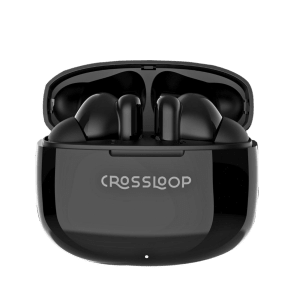 CROSSLOOP Freedom Podz TWS Earbuds with No Noise Cancellation (10mm Driver, Black)