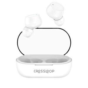 CROSSLOOP Bliss Podz Gen 421 TWS Earbuds (IPX3 Sweat Resistant, Auto Pairing, White)