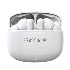 CROSSLOOP Freedom Podz TWS Earbuds with No Noise Cancellation (10mm Driver, White)