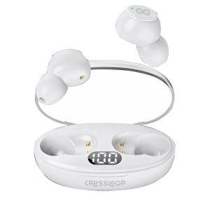 CROSSLOOP Krysta Podz TWS Earbuds (IPX4 Water Resistant, Auto Pairing, White)