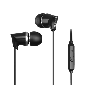 PHILIPS TAE1136BK/94 Wired Earphone with Mic (In Ear, Black)